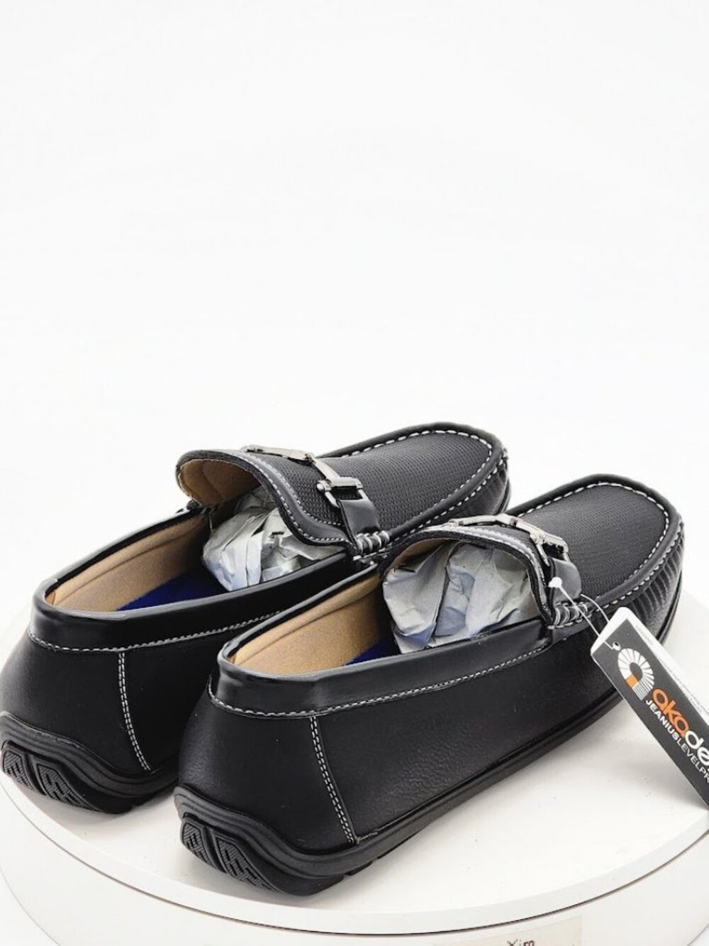 Akademiks Ogden-01 Black Driving Loafers Men’s Size 10.5 Slip On Shoes - Picture 4 of 13